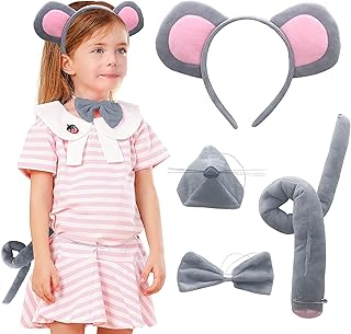 JeVenis Kids Giraffe Costume Leopard Costume Tiger Costume Zebra Costume Ears Tail Jungle Party Supplies Carvinal Halloween