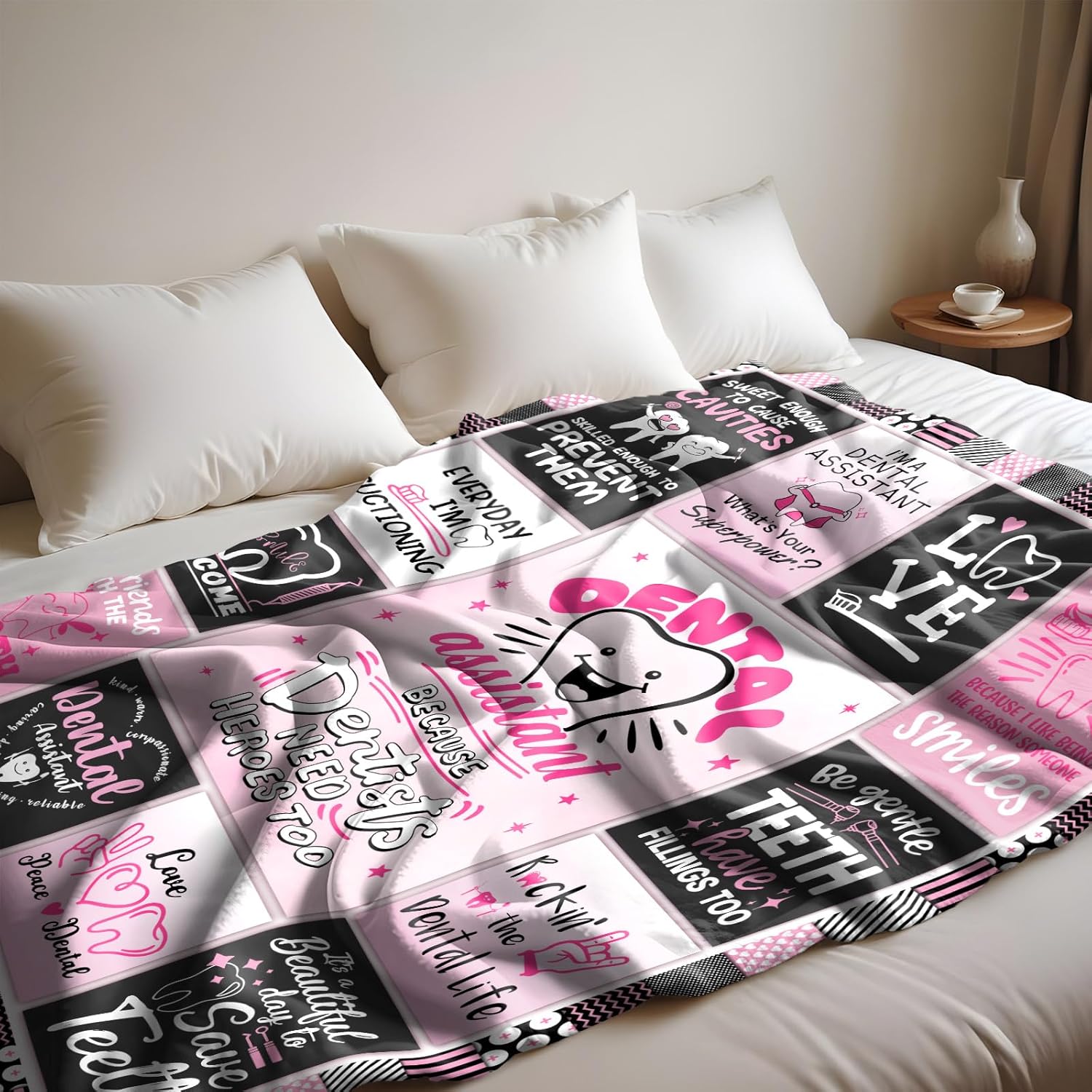 Dental Assistant Gifts for Women, Dental Assistant Week Gifts, Dental Assistants Appreciation Week Gift for Women Throw Blanket 60" x 50" - Image 4