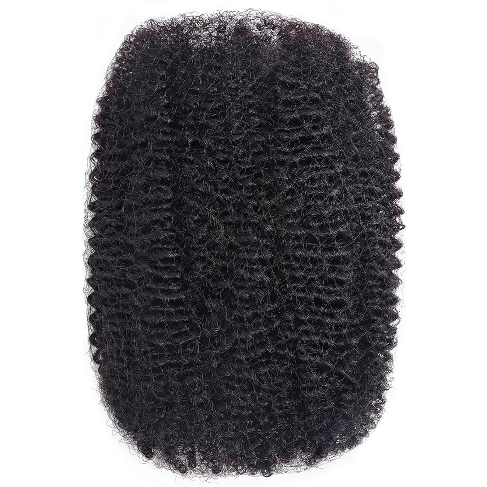 Huarisi 16 Inch 1b Afro Kinkys Bulk Human Hair for Dreadlocks Repair Braiding Twist Tight Afro Kinky Hair for Micro Locs 1 Bundles 50 Gram