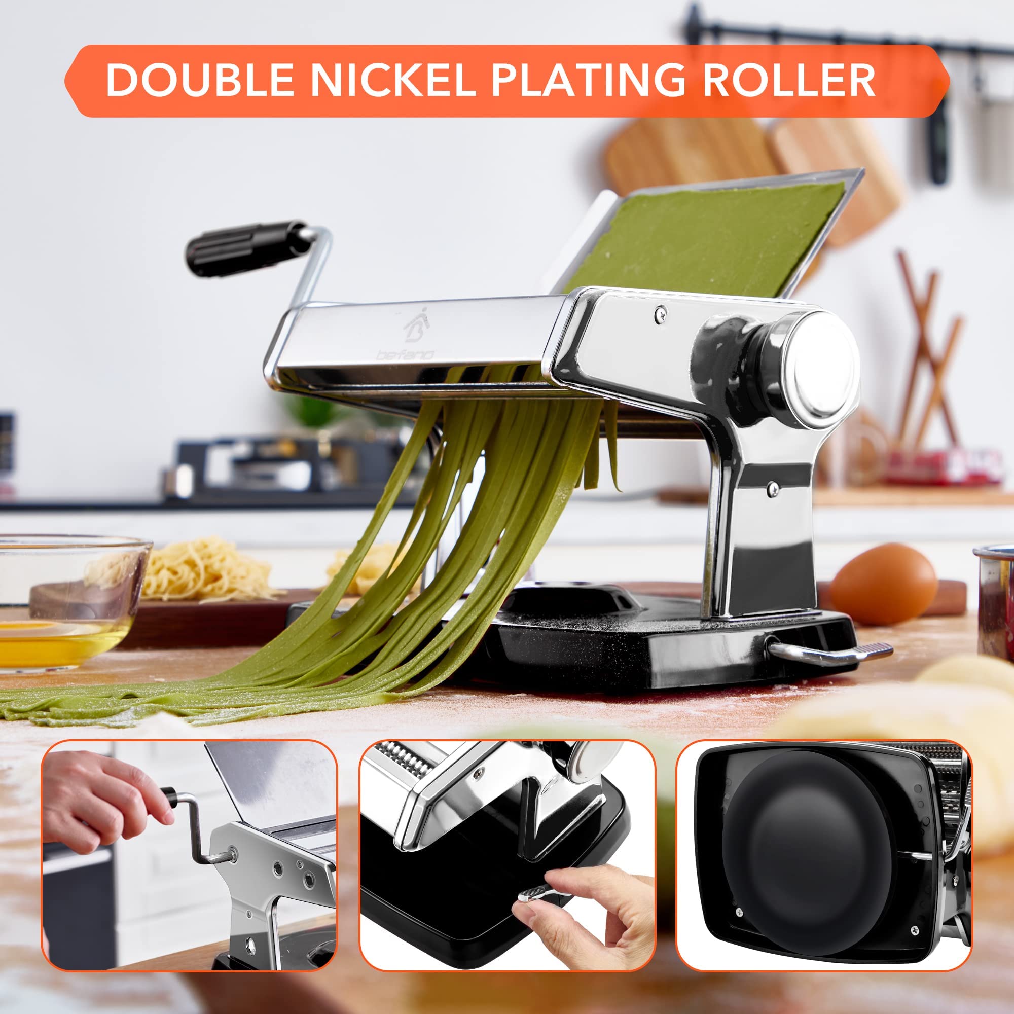 Befano Manual Pasta Maker, Removable StainlessSteel P...B098DHFZ5P