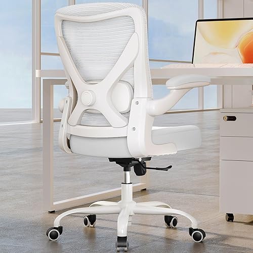 Silla de oficina ergonómica silla de escritorio de malla con soporte lumbar ajustable de 330 libras de respaldo alto, sillas de oficina grandes y