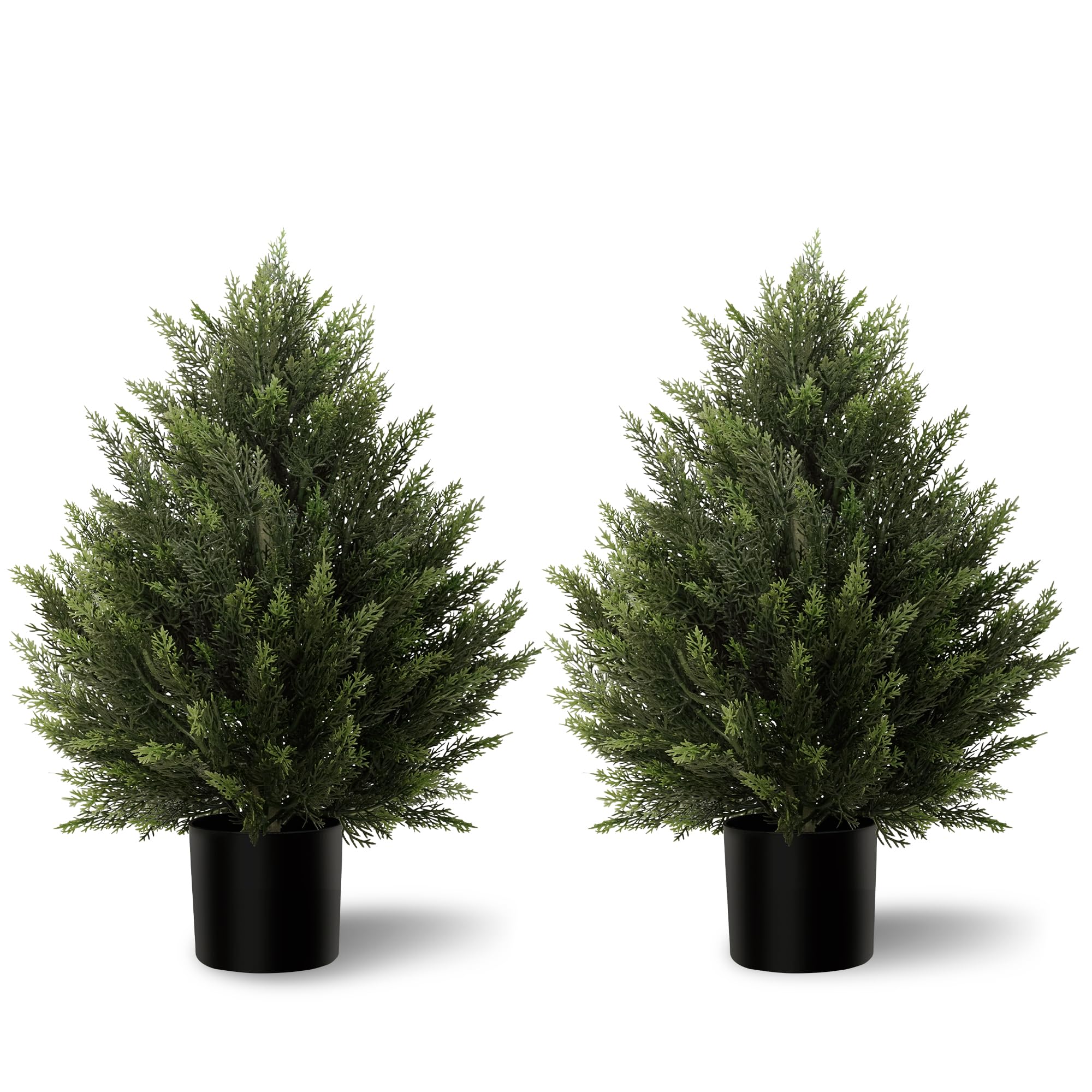 Vitalismo 2FT Artificial Cedar Trees Set of 2 for Outdoor Front Porch