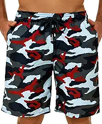 Calção de banho masculino para homens grandes e altos, 22,86 cm