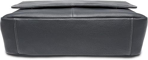 Miniatura 9 de LEABAGS Bolso de hombro de cuero para hombre y mujer | Bolsa para portátil de hasta 15 pulgadas | Bolsa de mensajero | Bolsa de hombro | Bolsa de