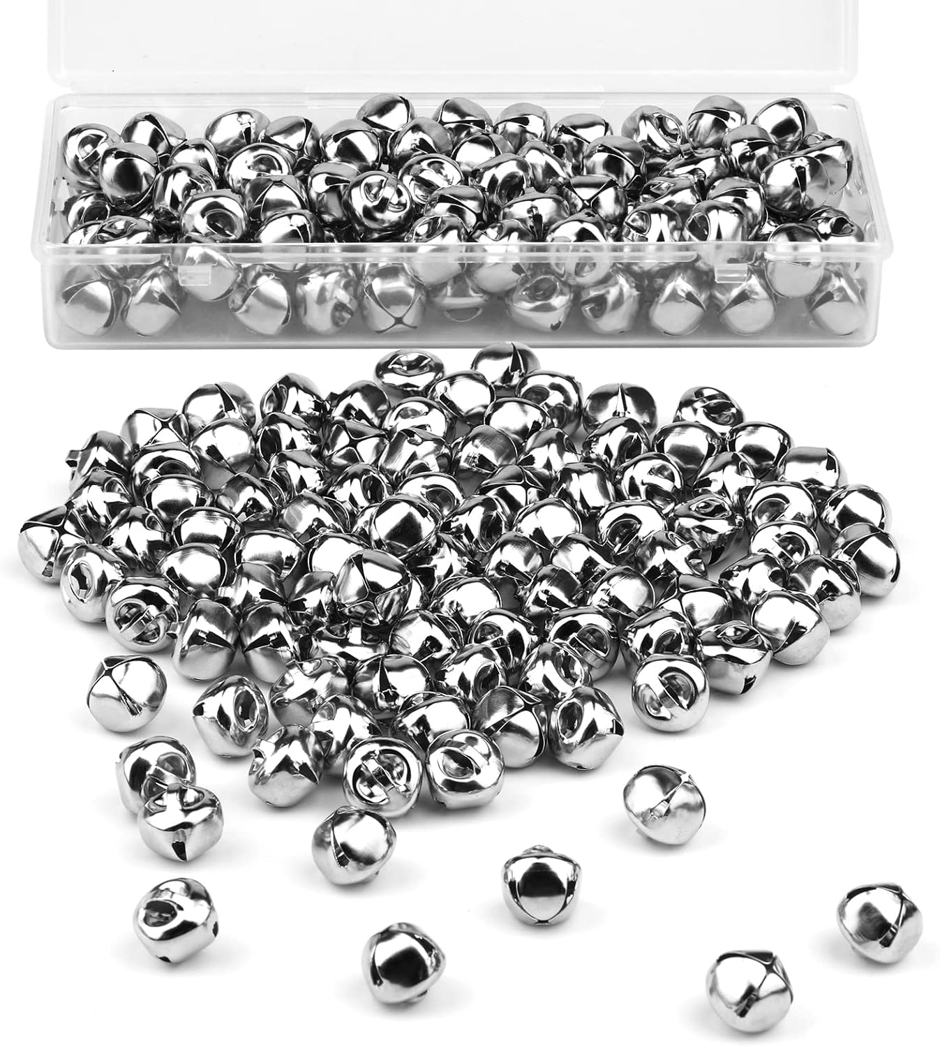 MORFEN 0.51inch/13mm Jingle Bells, Metal Craft Bells, Small Bells for Crafts, DIY Bells for Christmas Festival Decoration Home Decoration Silver (13mm*100pcs) : Arts, Crafts & Sewing