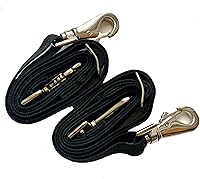 Vista 3 de Majestic Ally Paquete de 2 correas elásticas de repuesto para manta de caballo de longitud ajustable con broches giratorios dobles