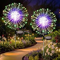 Dekofun Napelemes Kerti Lámpa Szett, 2 db 150 LED-es Pitypang Alakú Kültéri Világítás, 8 Üzemmód, Hajlítható, Vízálló, Terasz, Erkély, Virág 1
