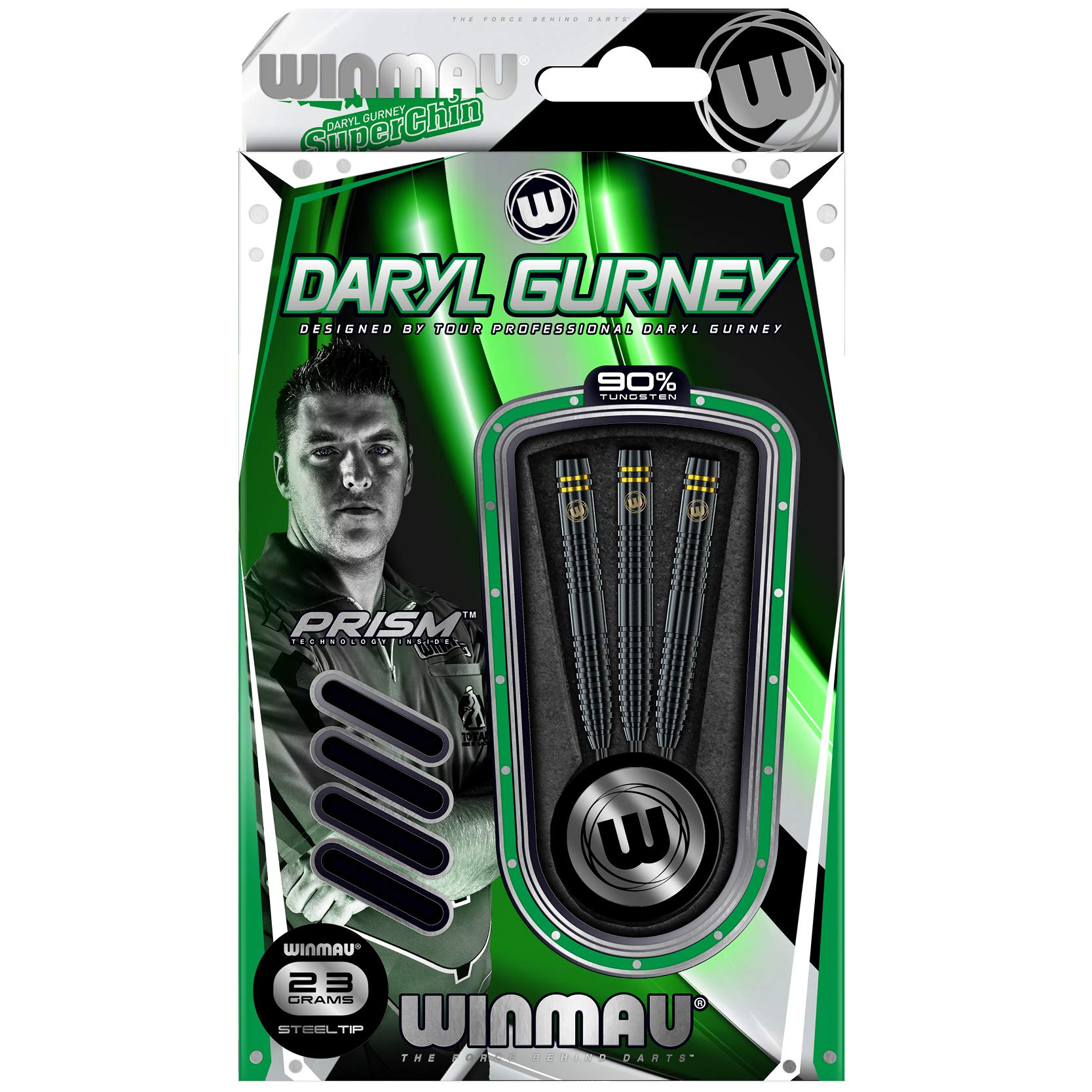 Amazon | Winmau Daryl Gurney 90% 23g Steel Black 1446-23 | ダーツ