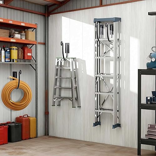 Miniatura 8 de Soporte de manguera de montaje en pared (metal8 pulgadas) resistente para manguera de jardín al aire libre, montaje en estante de manguera forjado a