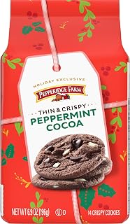 Pepperidge Farm Thin & Crispy Peppermint Cocoa Cookies, 6.9 Oz Bag