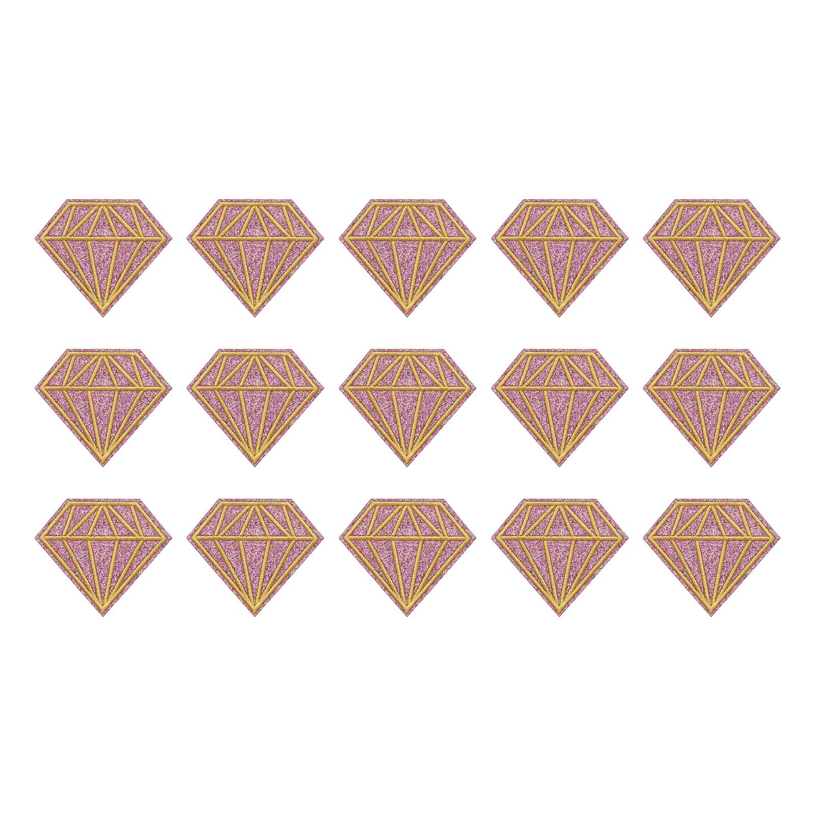 Patchs diamant à repasser PATIKIL | 15 écussons bruns pour vêtements