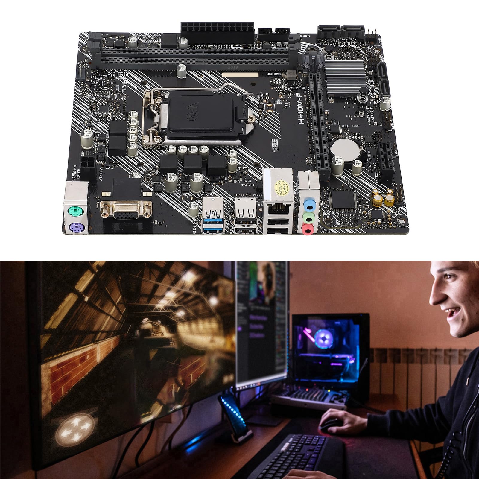 Płyta główna LGA 1200, DDR4 × 2 DIMM Sloty 2-kanałowe PCI E 3.0 Computer Motherboard VGA Interface M ATX Motherboard