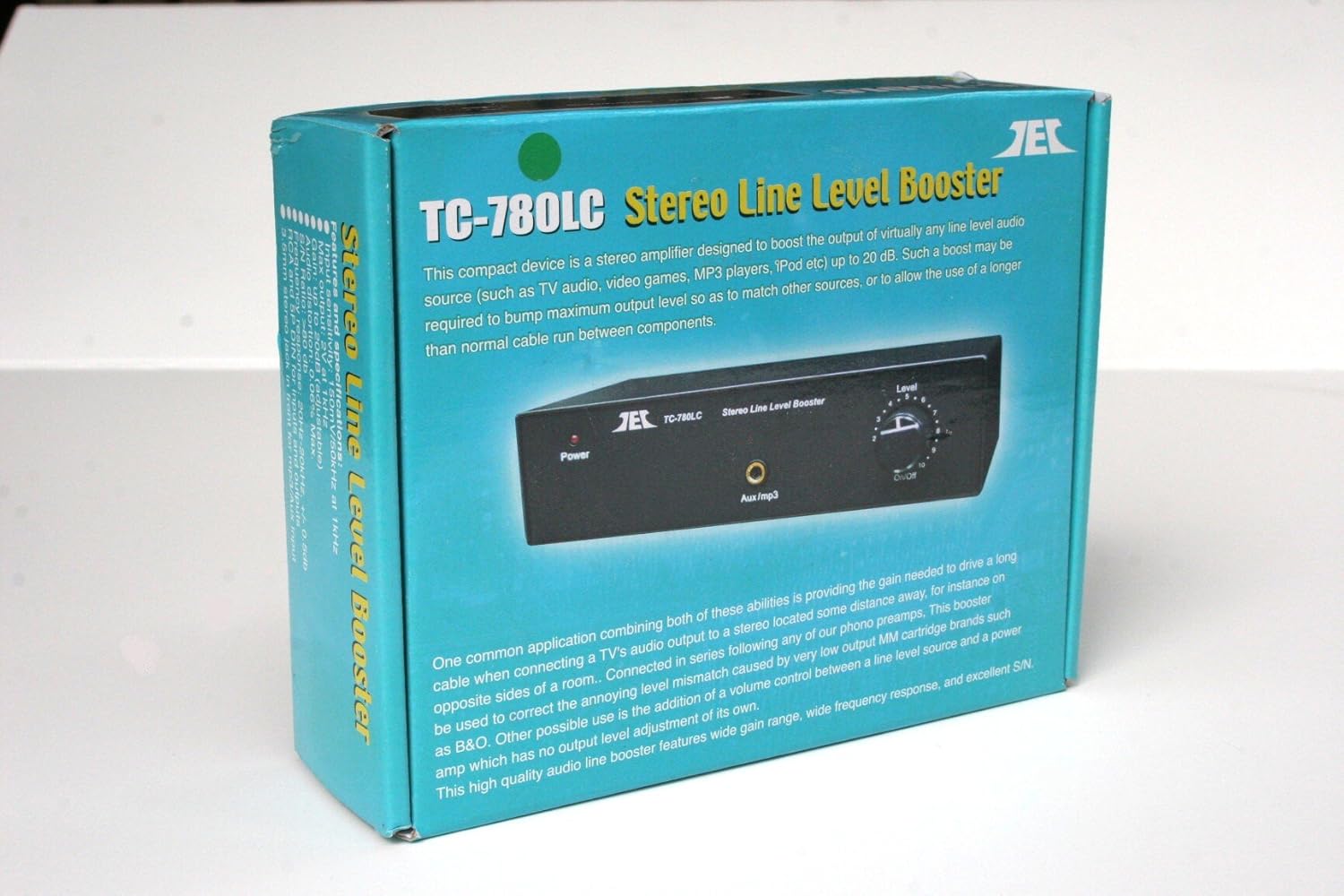 TCC TC-780LC Black Stereo Line Level Preamp/Booster with iPod Jack