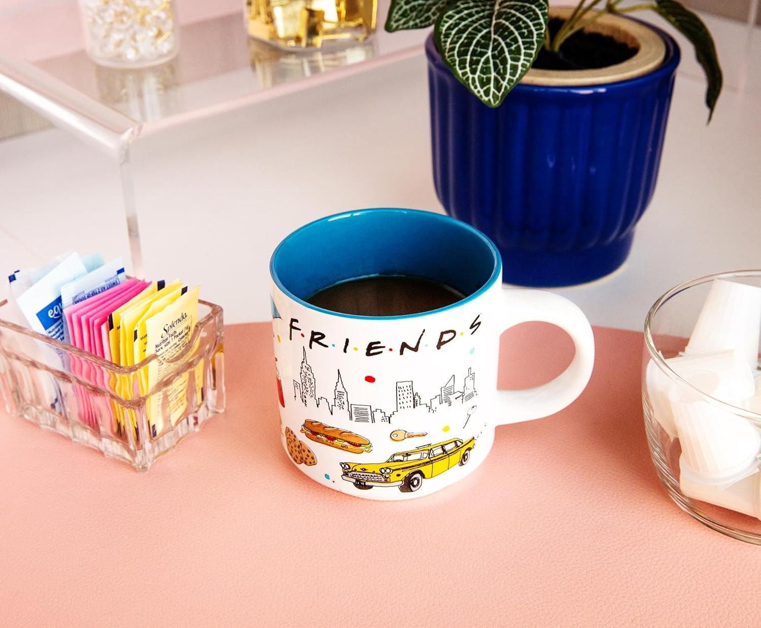 Silver Buffalo Friends Icons Ceramic Coffee Mug | Large Cup For Espresso, Tea | Holds 13 Ounces