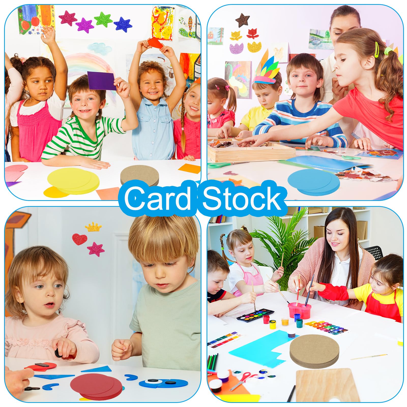 PATIKIL Cartoncino Circolare da 4, 25Pz Rotondo Cartone Carta Cartoncino Spesso Origami Rotondi per Progetti Fai da Te Decorazioni Lavagna della Classe, Verde Scuro