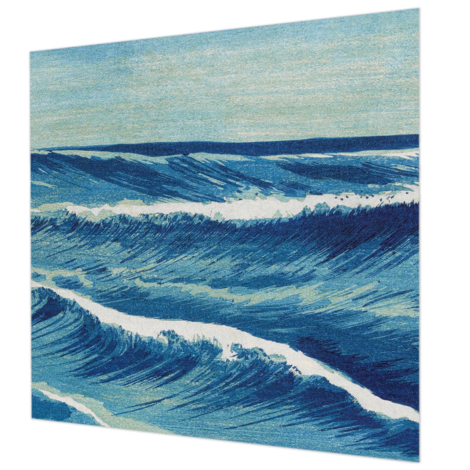 Décoration murale vagues de la mer pour chambre à coucher zen et salon moderne