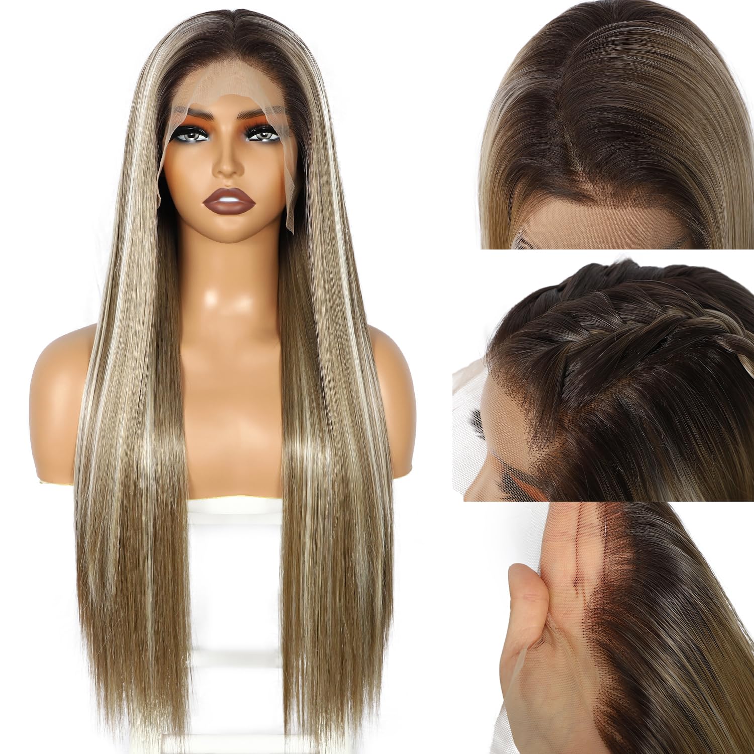 SOMIARIK Brown Lace Front Wig - Image 2