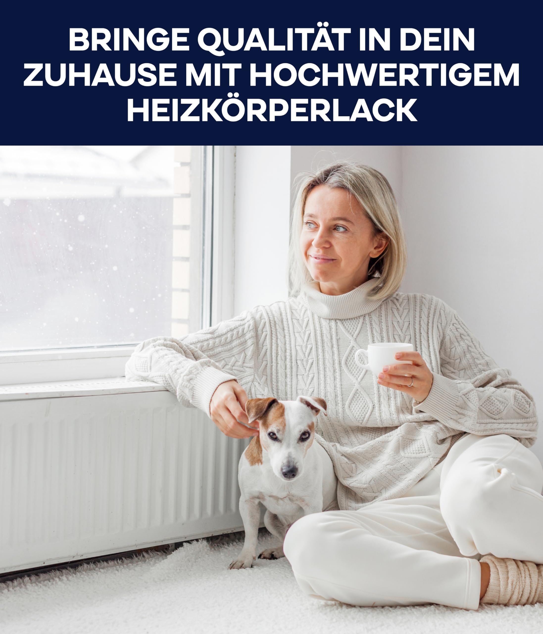 Plid Heizkörperlack Weiß Glänzend 1,5 l – Thermolack Wasserbasiert