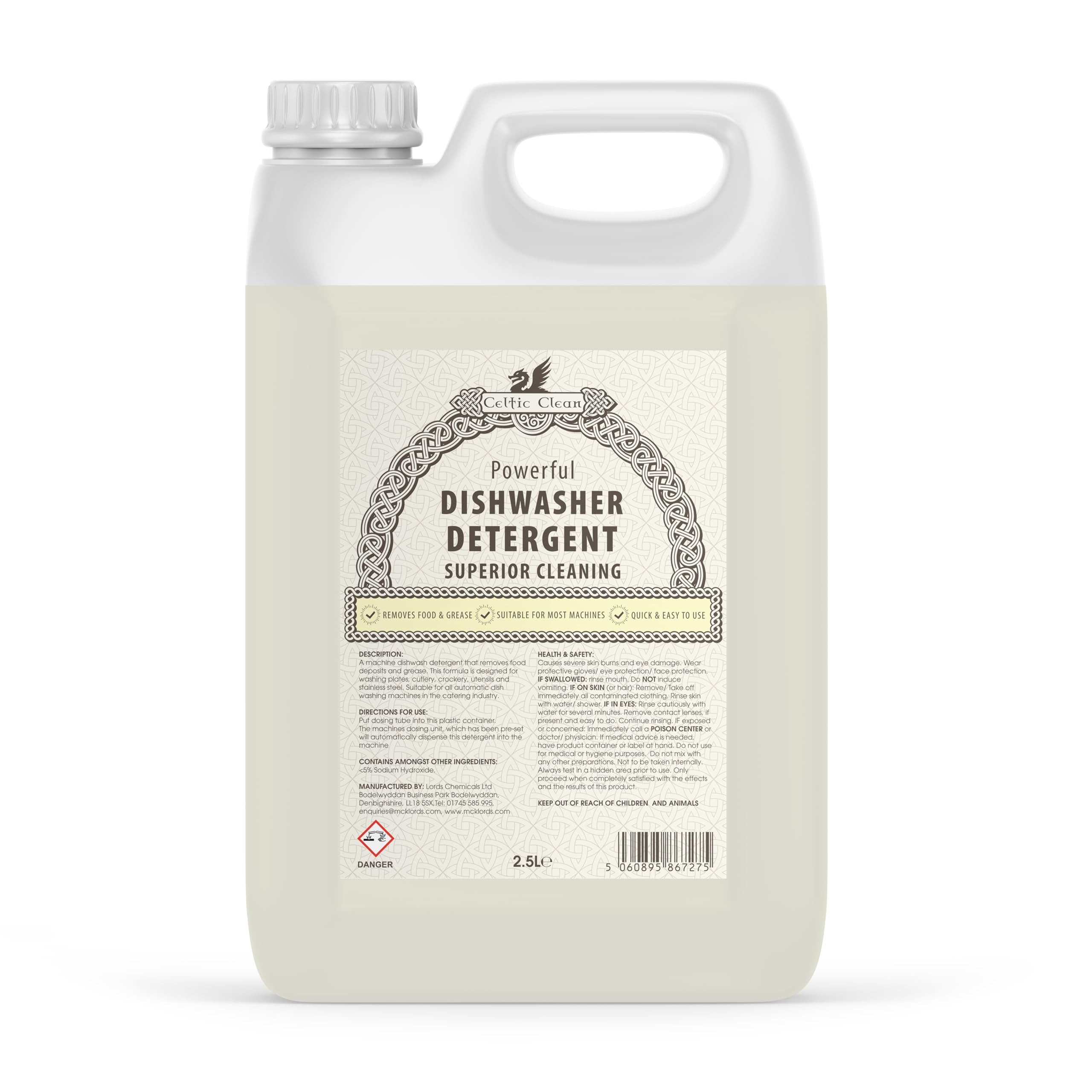 Celtic Clean - Dishwasher Detergent - 2.5 Litre