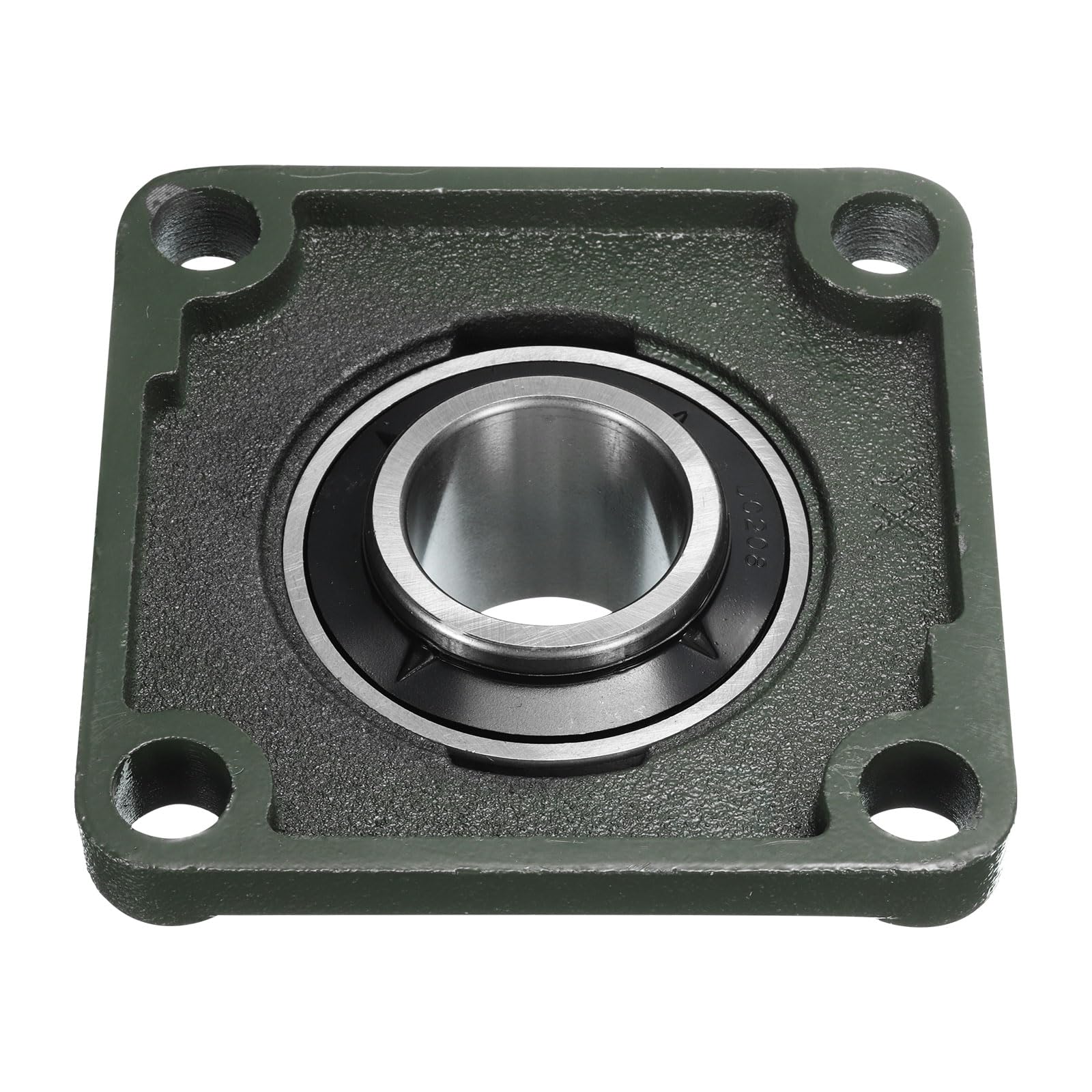 uxcell 2 cuscinetti UCF208 con foro da 40 mm, autoallineamento, base in ghisa solida, flangia quadrata montata su cuscinetti in acciaio cromato