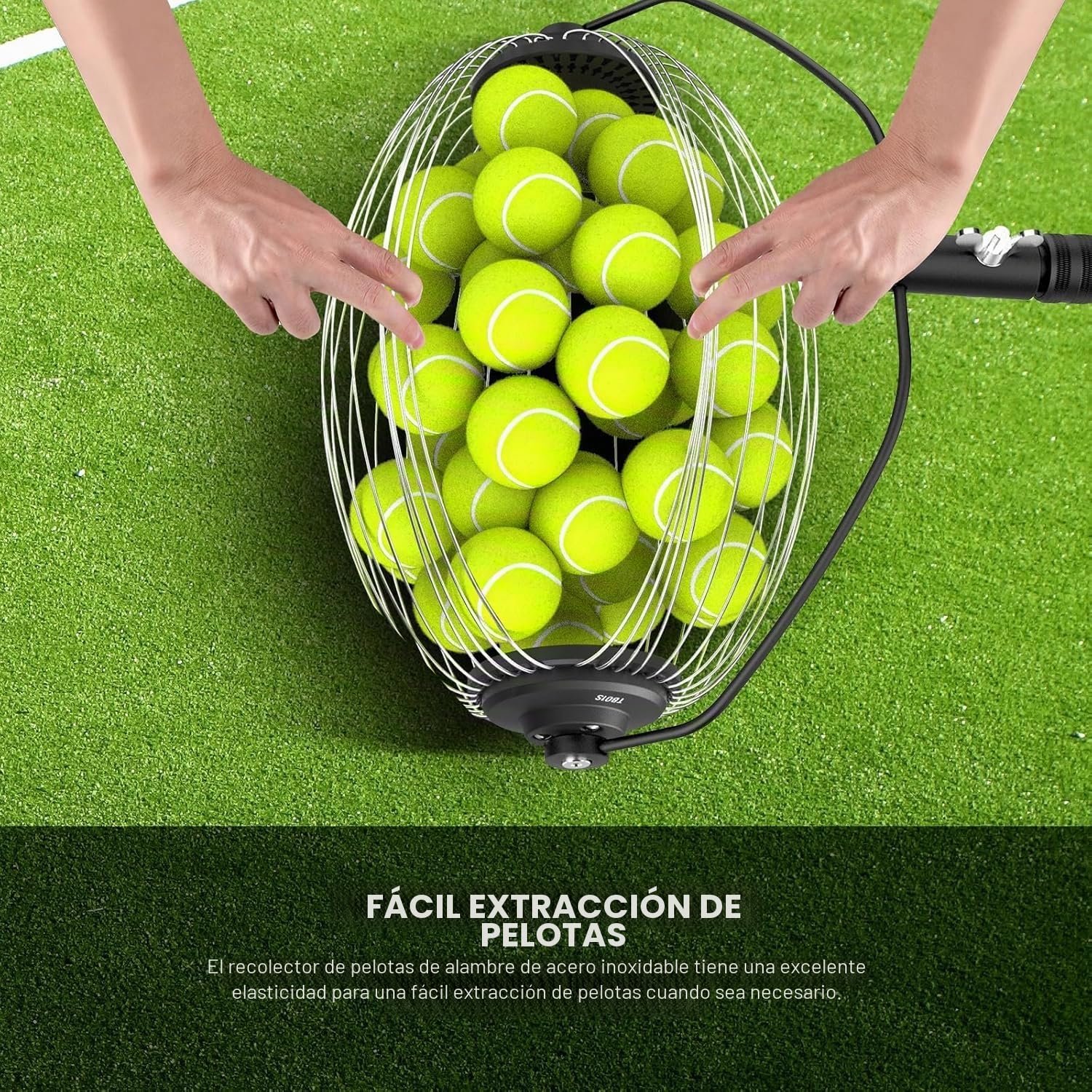 NEEWER Recolector Pelotas Tenis, R30-58/77-148cm 30-58"/77-148cm Telescopic Rolling Ball Retriever Picker Upper Hopper Roller Basket Holder para 40 Pelotas Tenis, Accesorios & Entrenamiento, TB01S