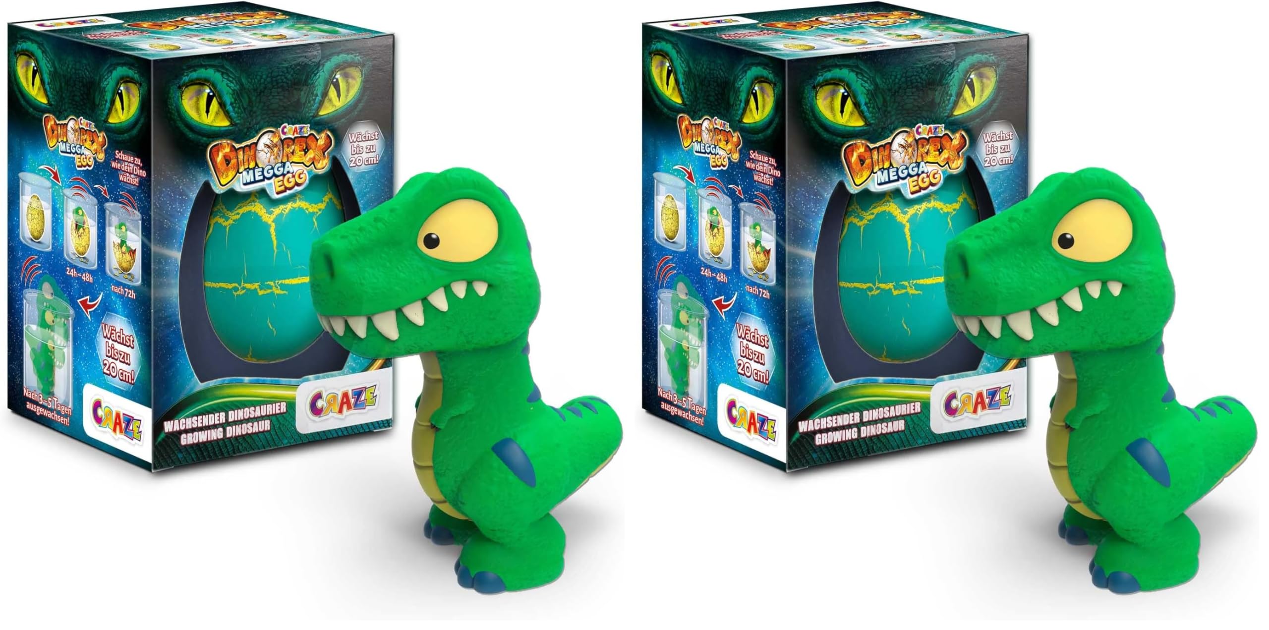 MEGGA EGG Dino Eier die im Wasser Schlüpfen, Cracking Egg Dinosaurier Ei zum ins Wasser Legen XXL (Packung mit 2)