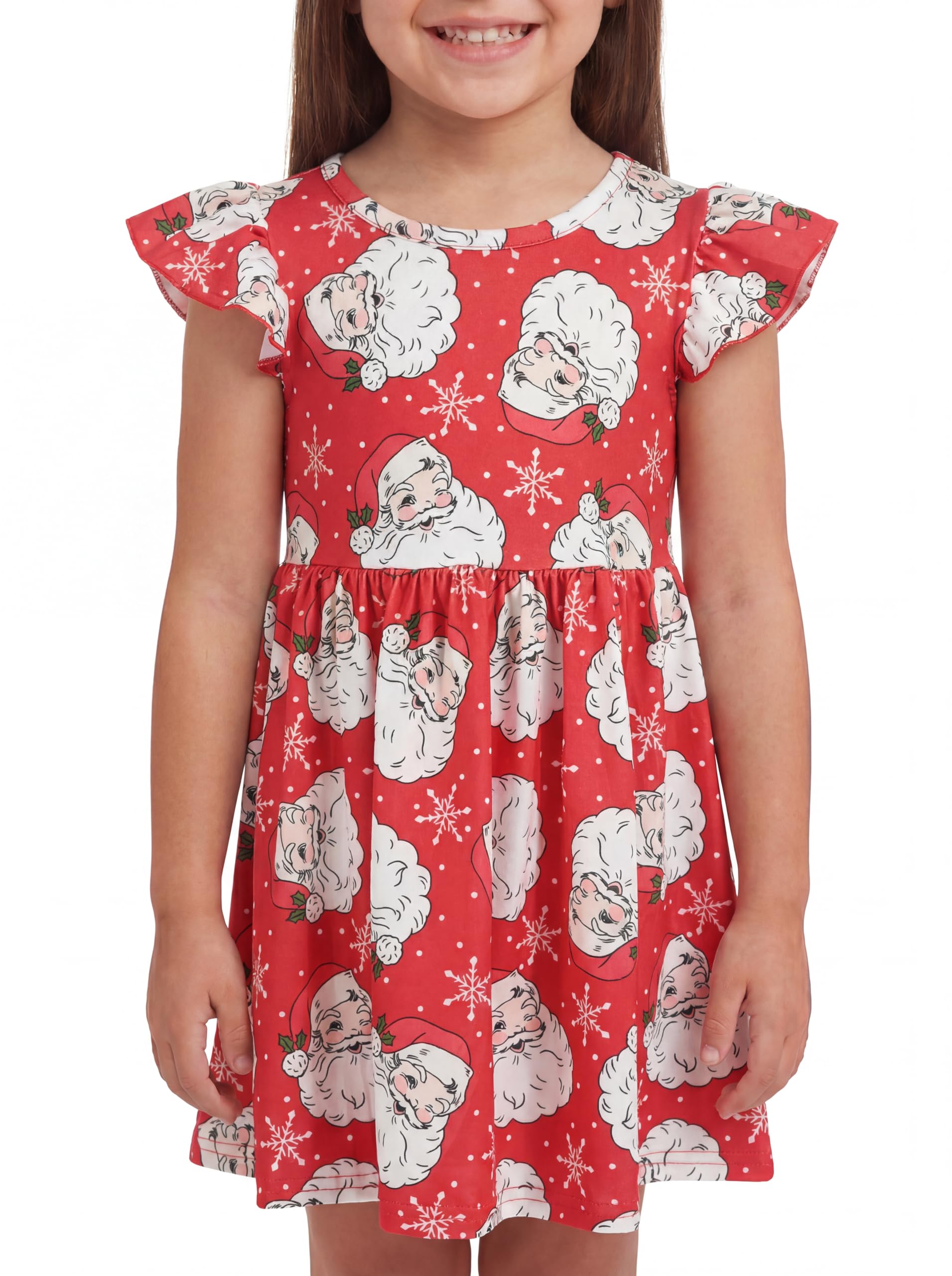 Unique Baby Girls' Short Sleeve Everyday Printed Dresses for Kid and Toddler, Sizes 2T-12Y