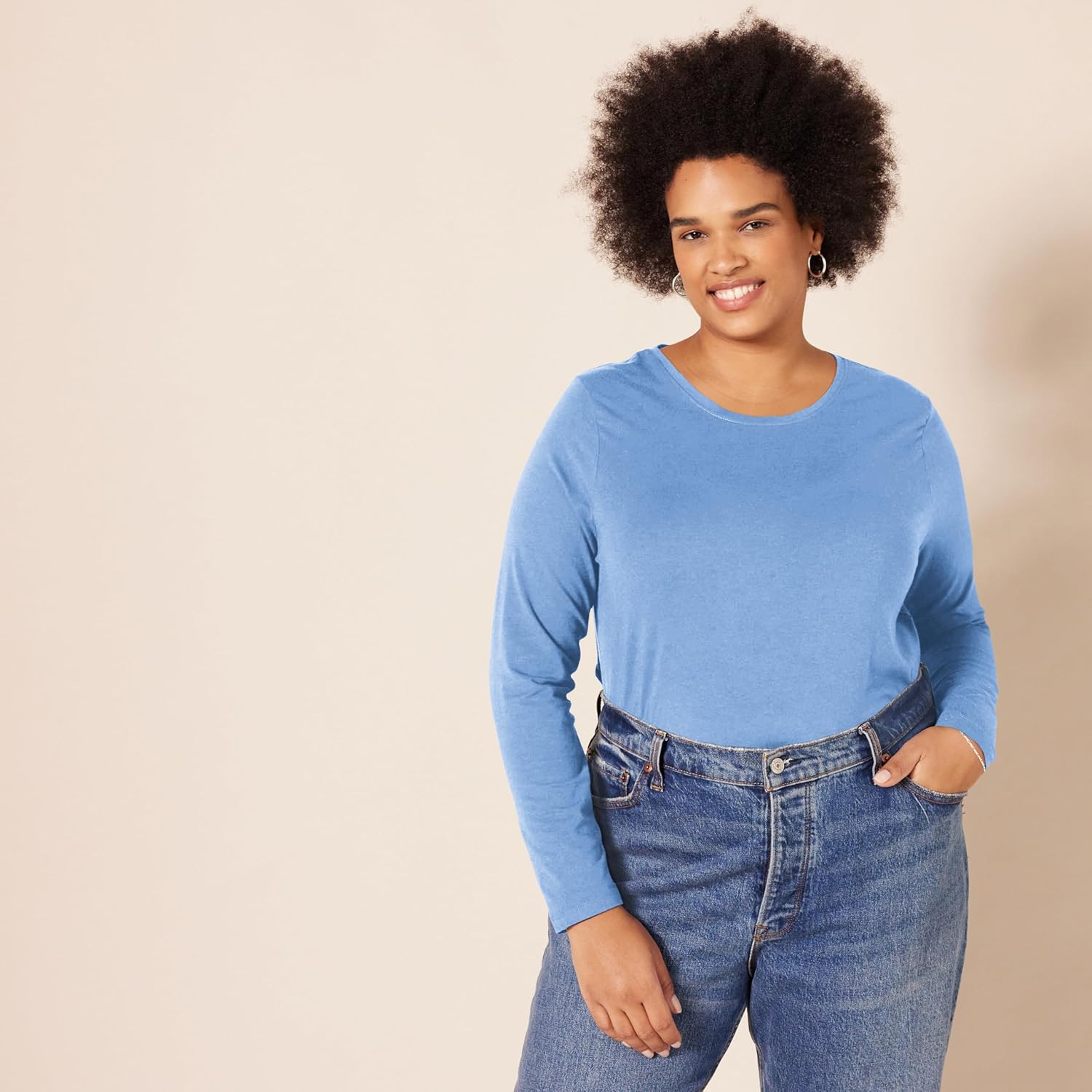 Amazon Essentials Women's Regular-Fit Long-Sleeve Crewneck T-Shirt (Available in Plus Size) - Image 6