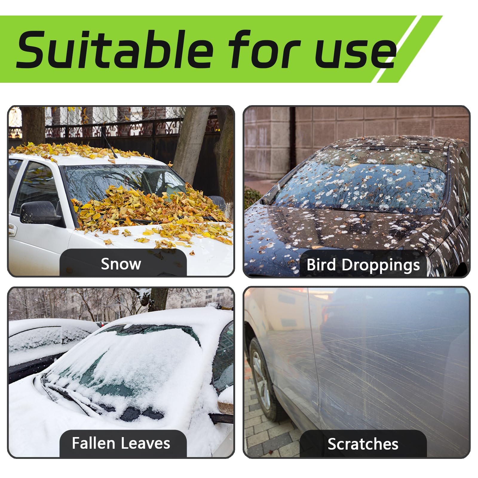 SUV Waterproof Car Covers for Automobiles All Weather Season UV Protection Snowproof Outdoor Full Cover Universal Fit SUV — view 2