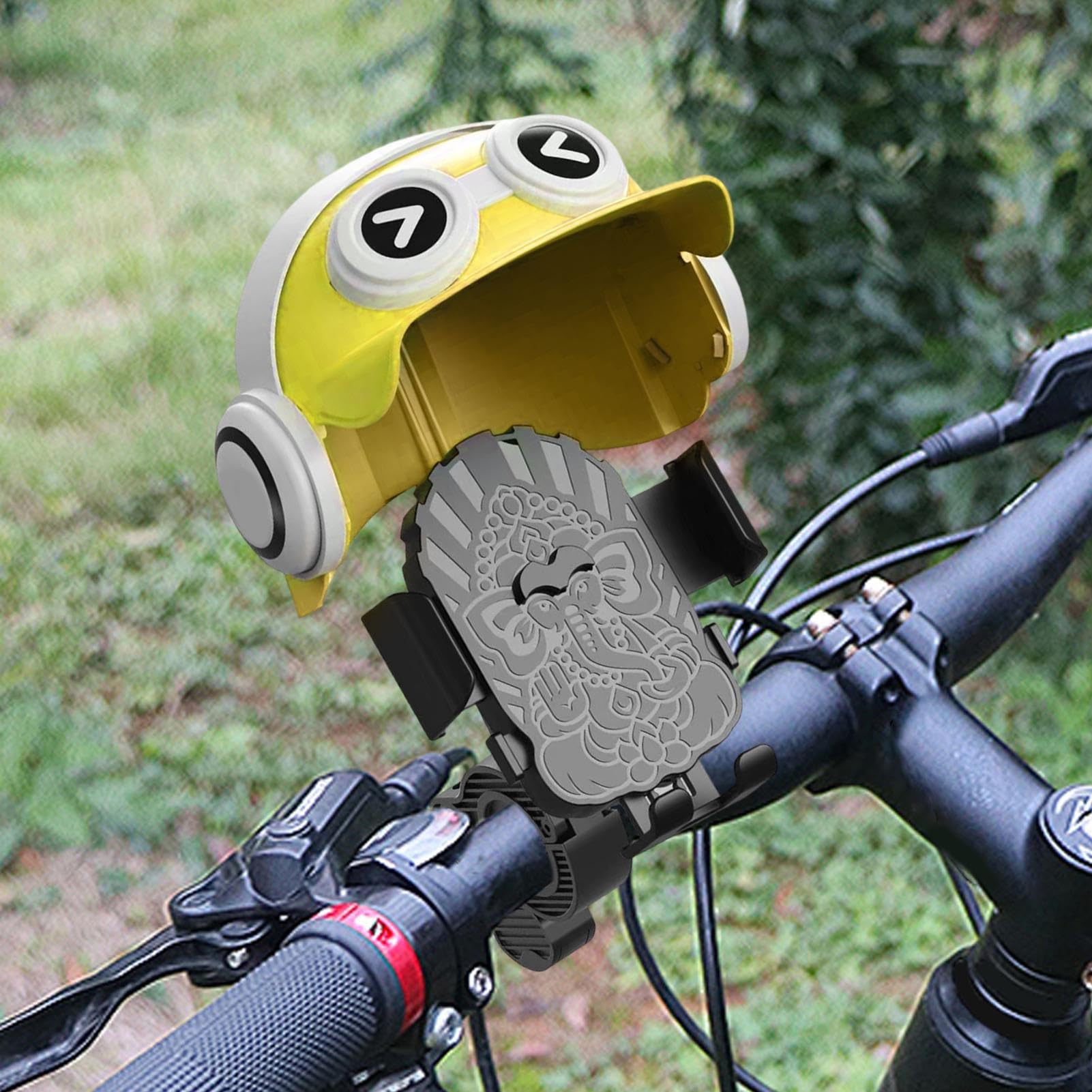 Handyhalterung mit Sonnenschutz für Fahrrad, Sonnenschutz, Handyhalter mit Helm, Unterhaltungselektronik-Zubehör für GPS, Videoanrufe, Navigation, 