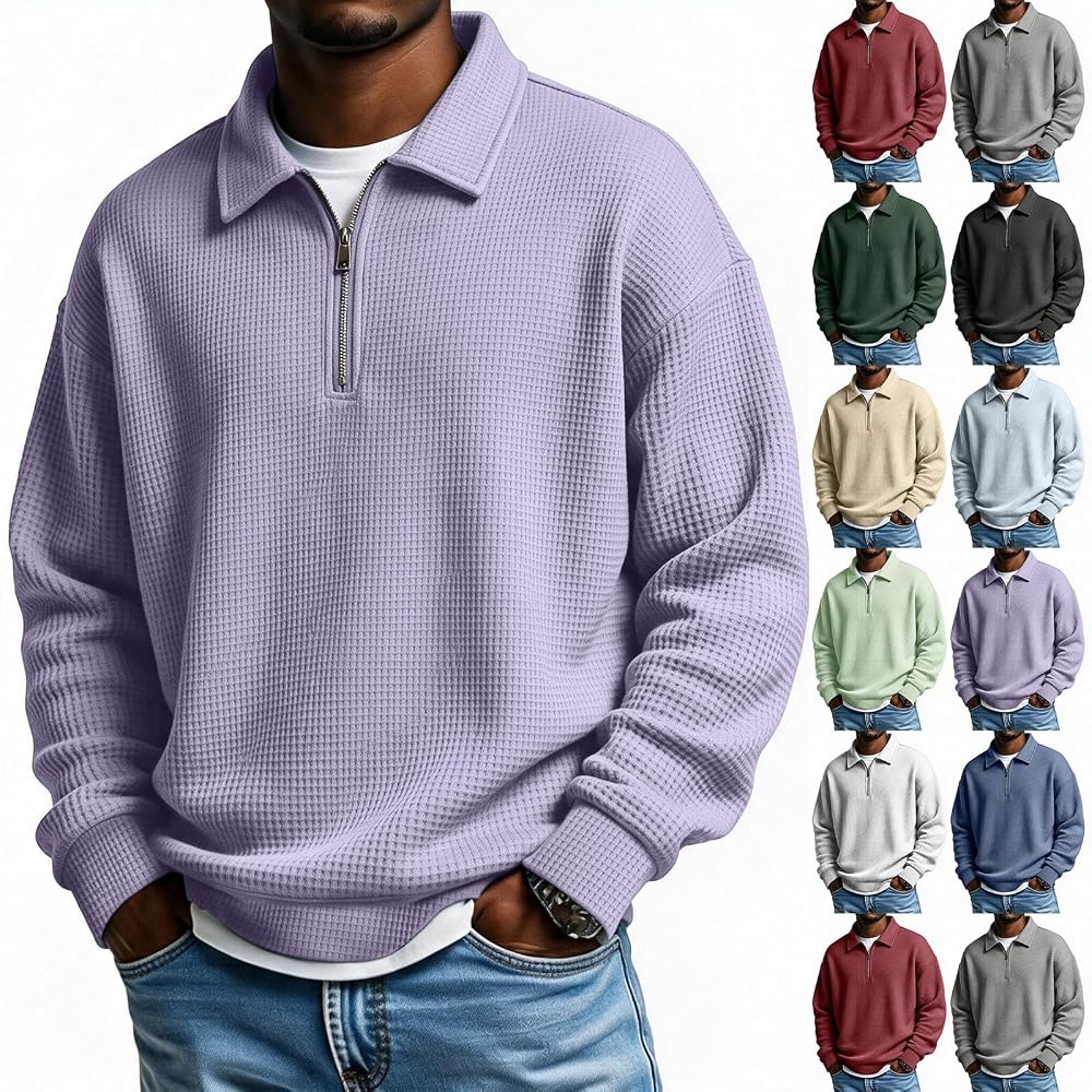 Mens Waffle Polo Shirts