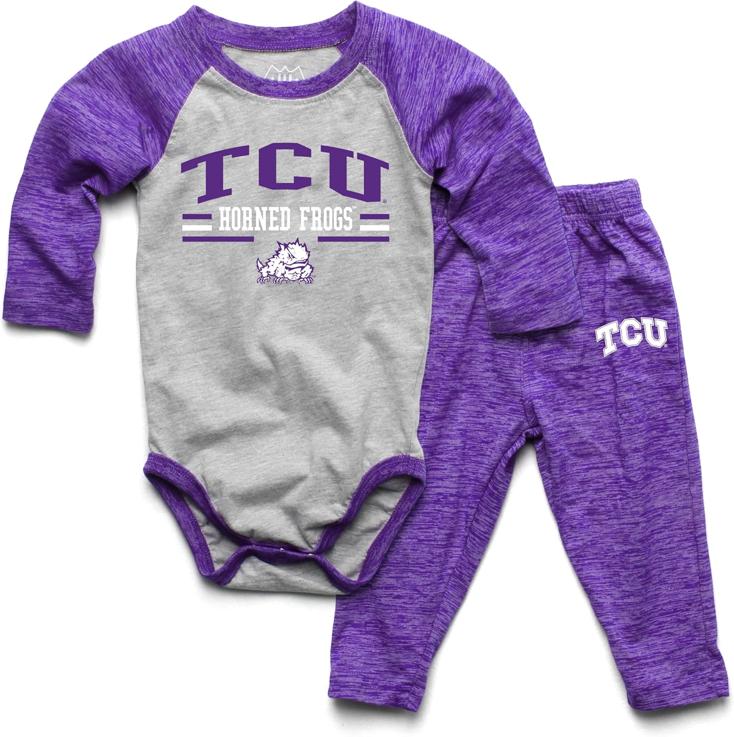 Wes and Willy Baby College Sports Fan Long Sleeve One Piece and Pant Set