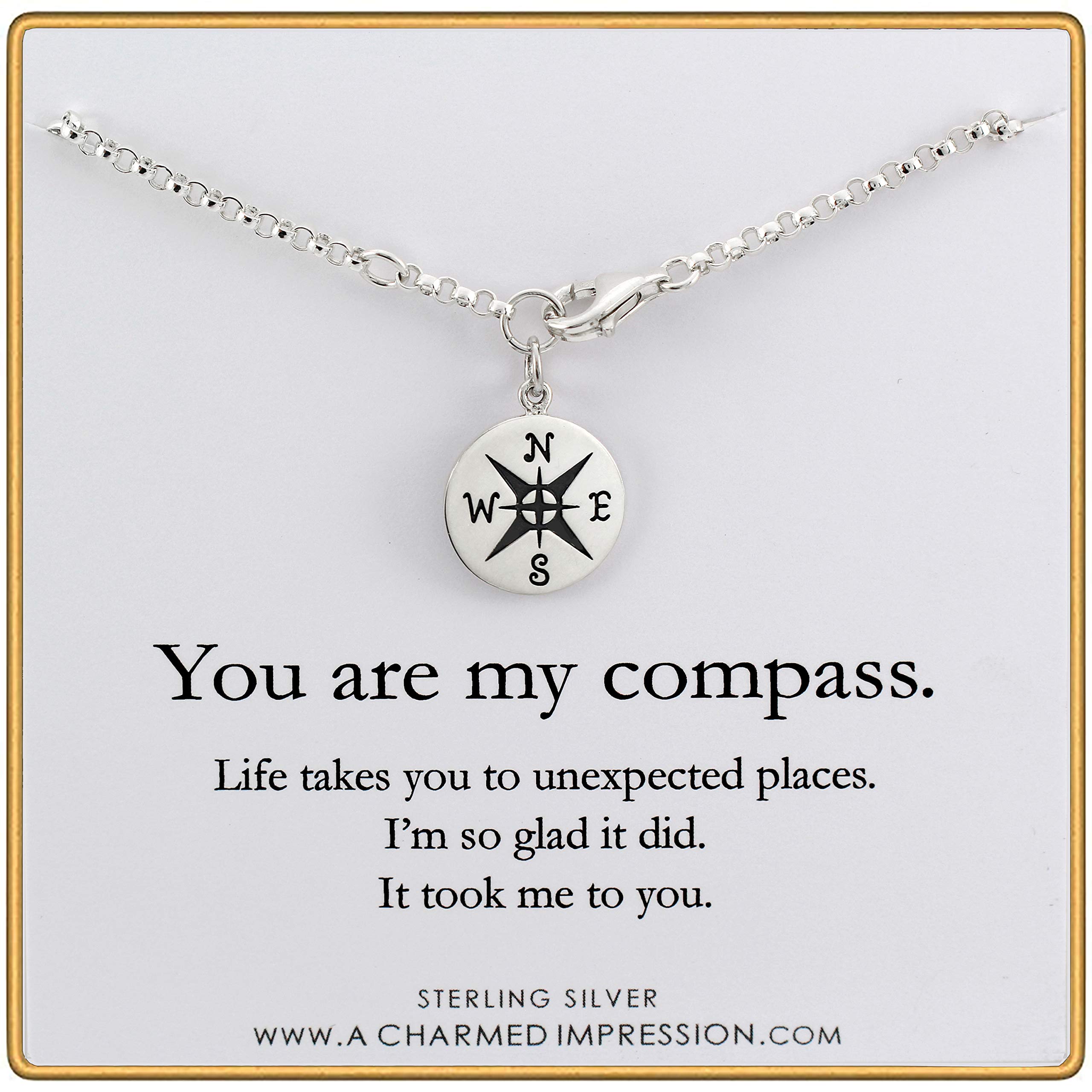 A Charmed ImpressionYou are My Compass • I'd be Lost Without You • Personalized Charm Bracelet • Unique Handcrafted Gift for Wife/Girlfriend/Best Friend