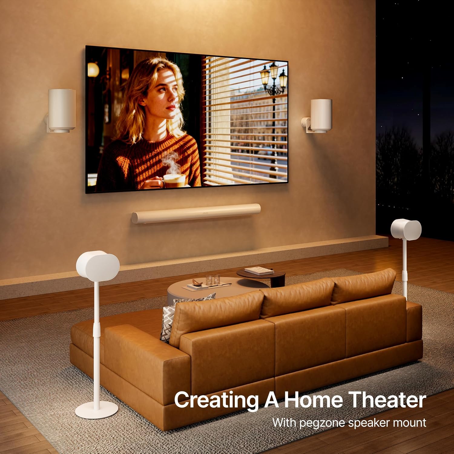 Adjustable Speaker Wall Mount for Sonos Era 100 and Era 300, Flexible Angle Adjustment, Surround Sound Speaker Wall Bracket Compatible with Sonos Era Speakers,1 Pair, White - Image 8