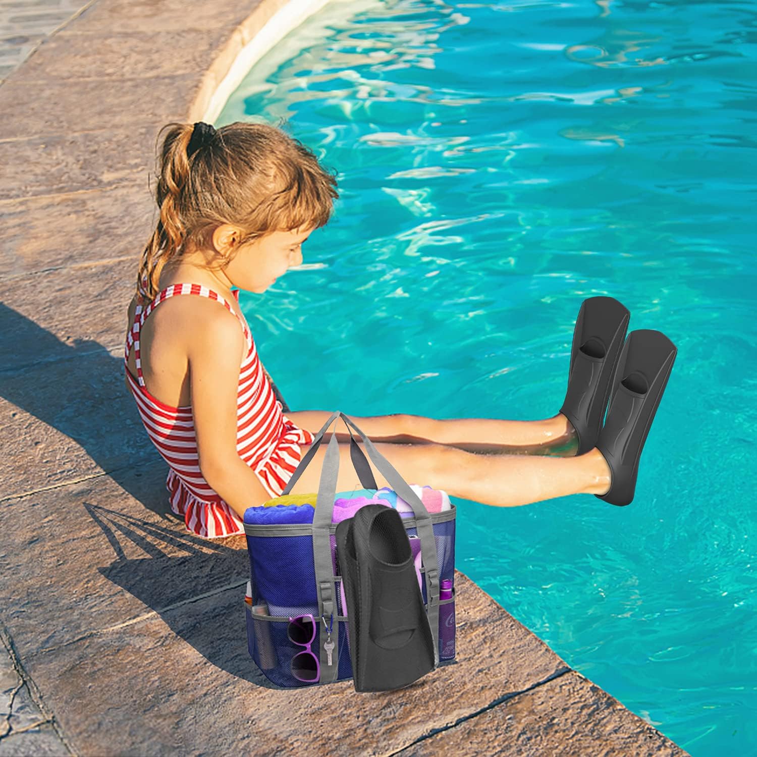 Gintenco Swim Fins, Swim Training Fins for Snorkeling Swimming Diving, Floating Fins Comfortable Swim Flippers Travel Size with Bag for Adults Men Women Kids : Sports & Outdoors