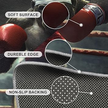 Gorilla Runners Rugs, 60x110cm, Fitness Physique Hallway Carpet, Boxing Champion Rug, Low Pile Easy-Washing Rugs for Kitchen Dining Room