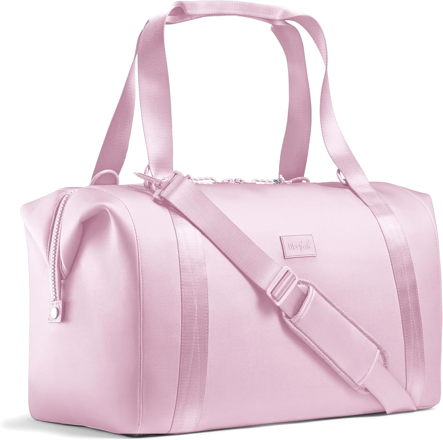 Fit & Fresh Neoprene Weekender Bag for Women – Carry-On Friendly Travel Duffel with Expandable Sides, Trolley Sleeve & Pockets – Lightweight, Water-Resistant Overnight Bag for Weekend Trips + Gym