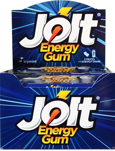 Goma de mascar Jolt Energy menta helada 10 unidades paquete de 12