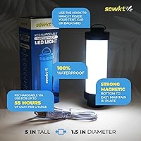 Vista 2 de SOWKT® Luz enfriadora impermeable – 55 horas de luz con una carga recargable LED – Accesorios de refrigeración compatibles con YETI, RTIC, ORCA