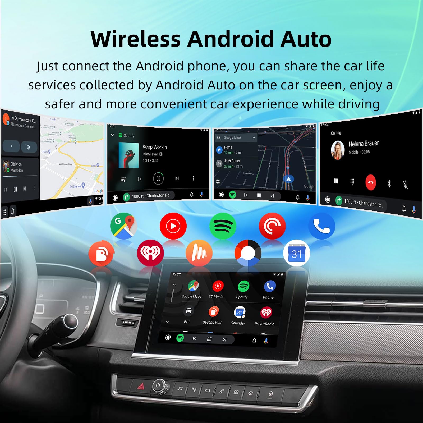 Kit rétrofit Décodeur CarPlay sans Fil Android Auto pour Peugeot/Citroen