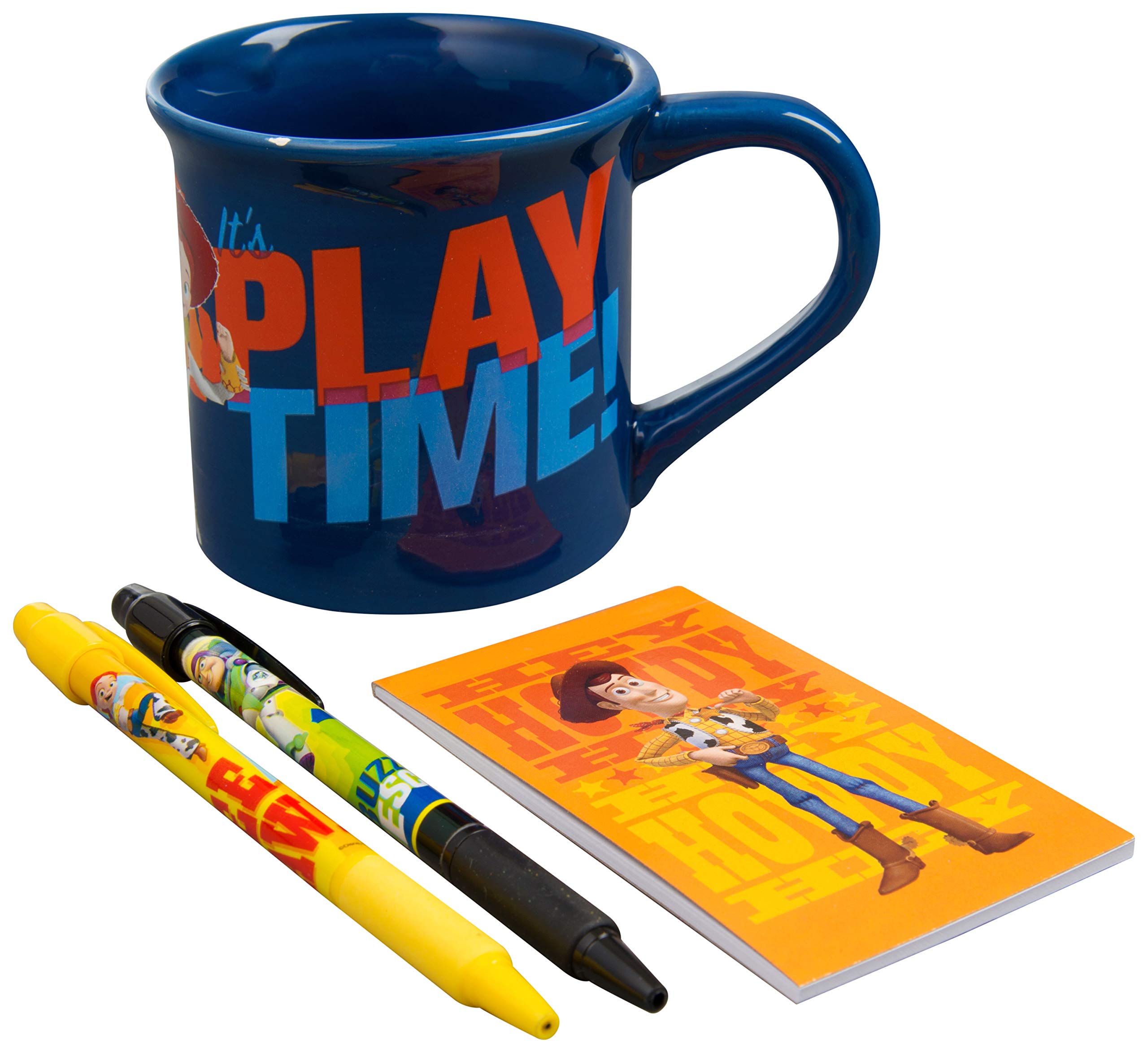 Sambro Disney Toy Story 4 tazza piena di cancelleria, tazza di ceramica, con Woody, Buzz e Jess, 1