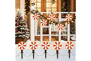 10 LED String Path Sidewalk Lights for Outdoor Xmas Decoration