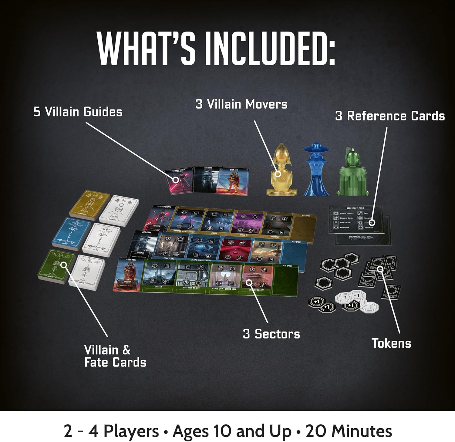 Ravensburger Star Wars Villainous - Scum and Villainy Strategy Board Game - Join Boba Fett, Seventh Sister, or Cad Bane in This Stand-Alone, or Expand with Other Star Wars Villainous Games - Ages 10+