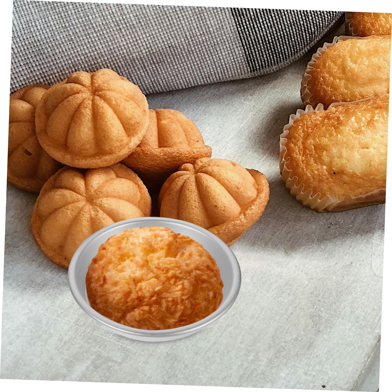 PRETYZOOM 6pcs Aluminum Cake Molds Foil Pans for Baking Cake Tin Baking Supplies