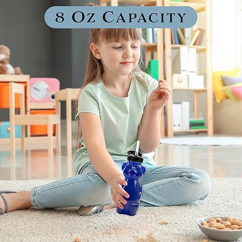 Miniatura 7 de Honey Bear - Vasos de paja (paquete de 3) botellas de terapia de 8 onzas con popotes flexibles