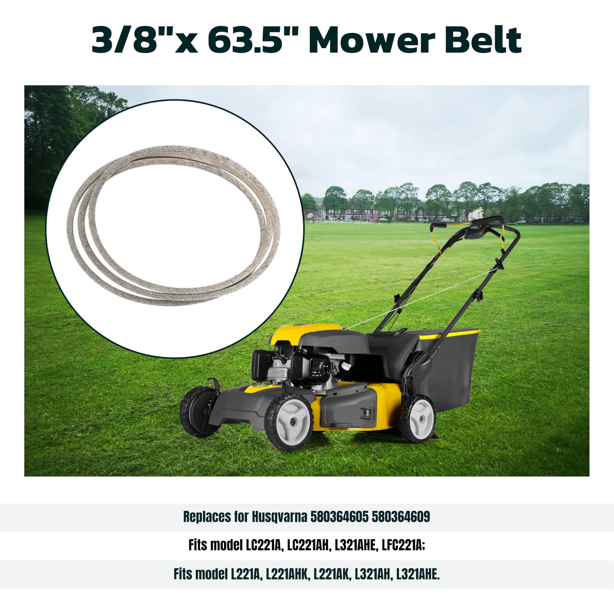 Idler Pulley Belt Repair Kit Replaces 587973001 587969201 580364609, fits for Husqvarna LC221A LC221AH Walk-Behind Lawn Mowers, for Husqvarna 22" AWD HU675AWD HU725AWD Mowers — Amazon image 6