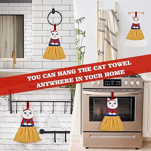 Vista 173 de Divertidas toallas de mano para el baño y la cocina, bonitas toallas decorativas decorativas para colgar en la cara, súper absorbentes, suaves