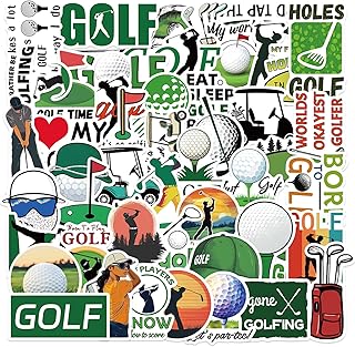50pcs Golf Stickers for Water Bottle, Love Golf Sticker Cool Waterproof ...