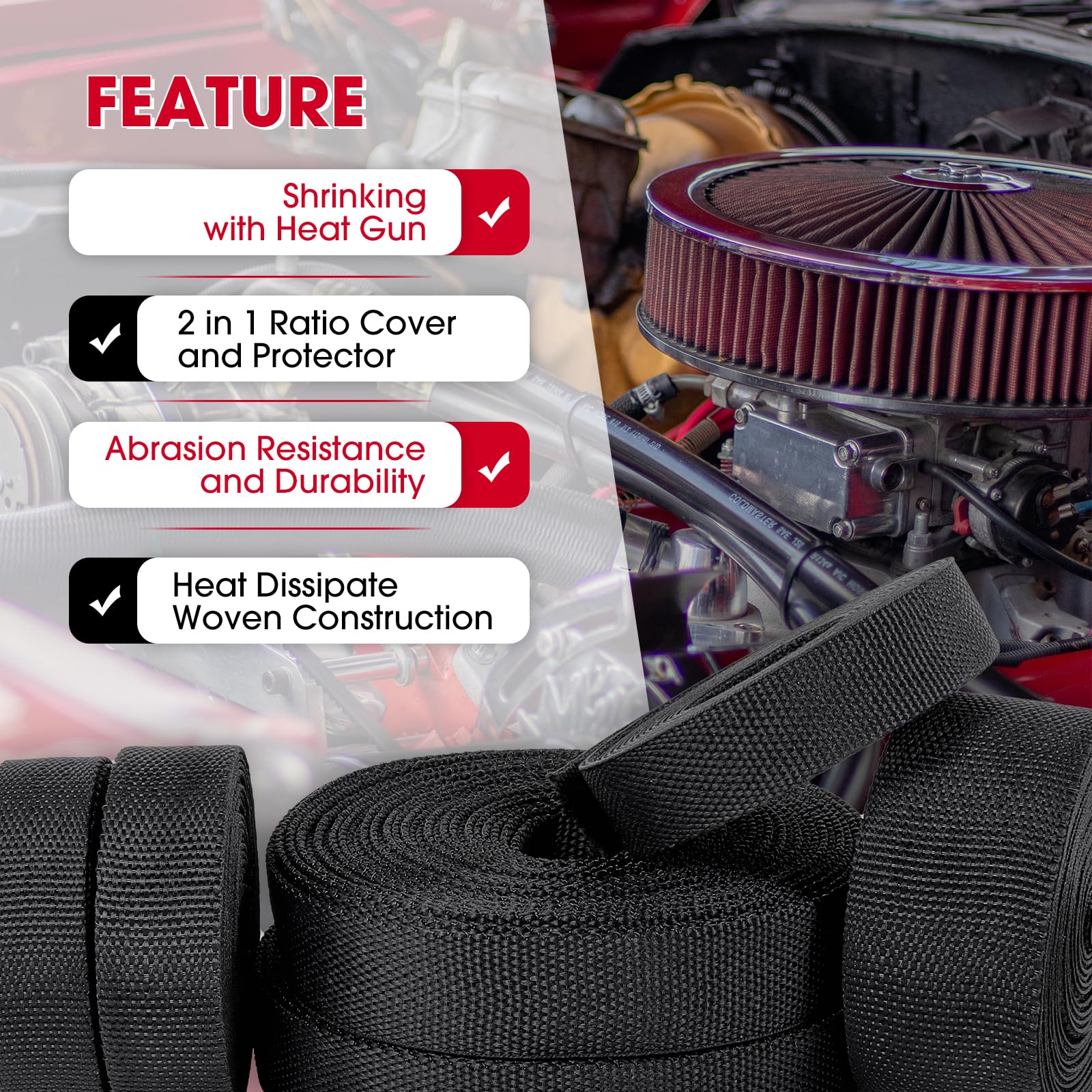 Sonoreboom 2 In 1 Heat Shrink Braided Sleeving