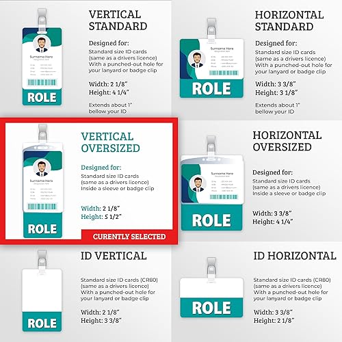 Miniatura 2 de Personalizado Badge Buddy  en color rosa bebé  vertical de gran tamaño  Tarjeta de respaldo de doble cara  Duradera y resistente al agua, ideal para